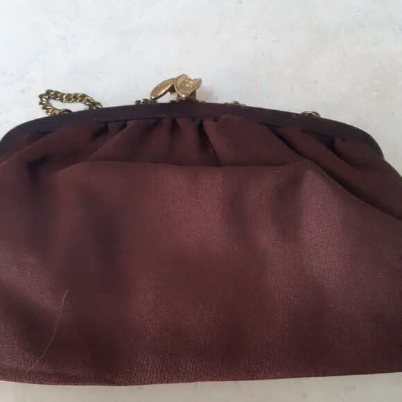 Small Vintage Fabric wristlet evening bag - Picture 7 of 9